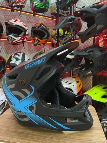 фонарик для велосипедов: Шлем велосипедный унисекс, на все лицо, для горных велосипедов — 3