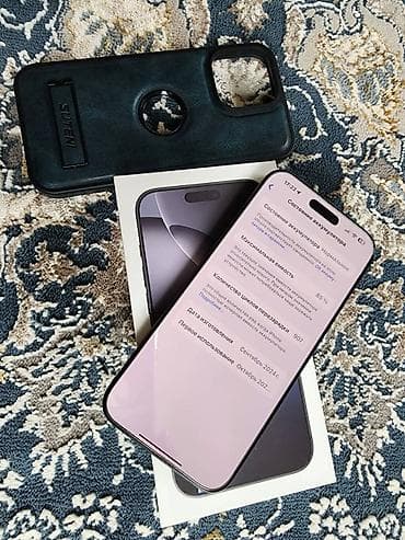iphone xt: IPhone 16 Pro Max, Б/у, 256 ГБ, Black Titanium, Коробка, 85 % — 3