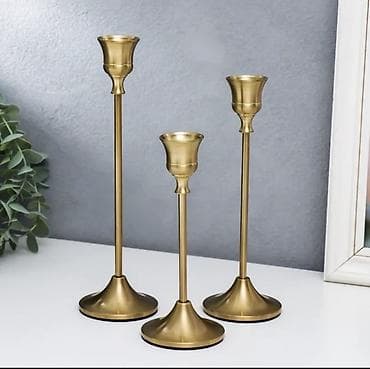 деко: Набор из 3 подсвечников для тонких свечей - Материал: металл с — 8