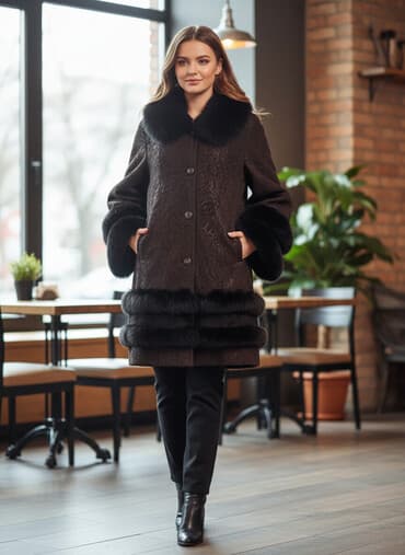 Шуба, Короткая модель, Турция, 4XL