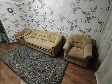 мебель гостиной: Гарнитур для зала, Б/у, Шкаф, Кресло, Комод — 1