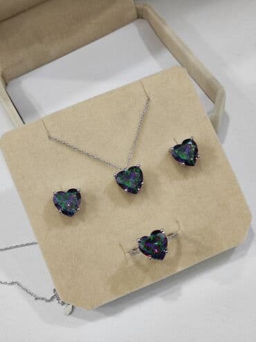 самые красивые свадебные платья в мире: Серебряный Набор Сердечка Серебро 925 пробы Дизайн Италия Размеры — 3