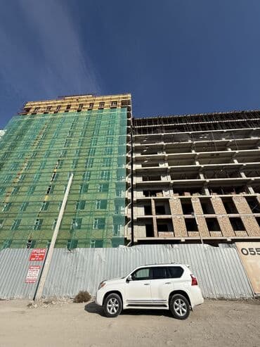 квартира в районе кызыл аскер: 1 комната, 47 м², Элитка, 8 этаж, ПСО (под самоотделку) — 8