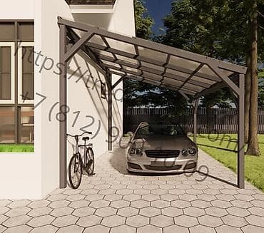 пластиковая крыша для навеса: Навес, Арочный, Металл, Поликарбонат, Установка — 3