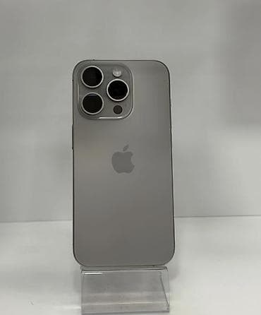 бу чехол: IPhone 15 Pro, Б/у, 128 ГБ, Natural Titanium, Зарядное устройство, Защитное стекло, Чехол, 83 % — 1