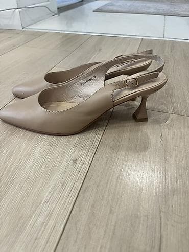 нюда: Туфли-слингбэки Respect - Цвет: бежевый (нюд) - Модель: с острым — 2