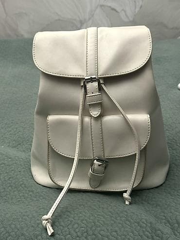 сумок: Стильный городской рюкзак-мешок, цвет молочный (айвори). Особенности — 1