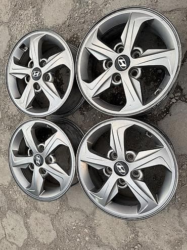 5x114: Литые Диски R 15 Hyundai, Комплект, отверстий - 5, Б/у — 3