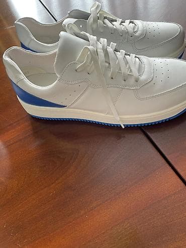 джинси: Кроссовки повседневные, низкие. кожа натуральная - Цвет: белый с — 1