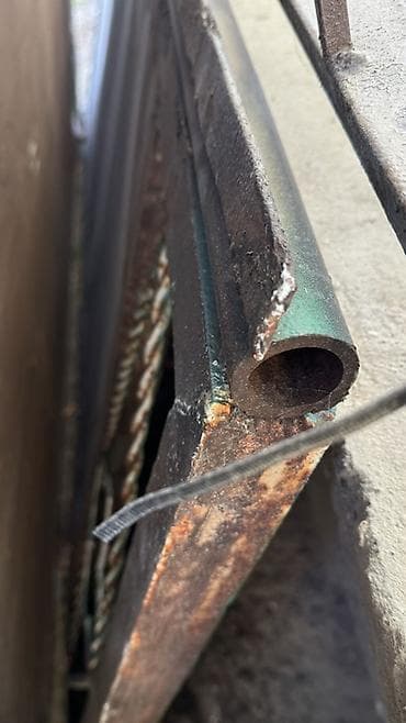 Распашные ворота: Металлические створки ворот с калиткой (комплект). Демонтирован — 6