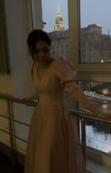 европейские бренды женской одежды: Вечернее платье, Классическое, Длинная модель, С рукавами, S — 3