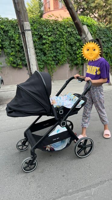 Коляска, цвет - Черный, Б/у at lalafo.kg Коляска, цвет - Черный, Б/у