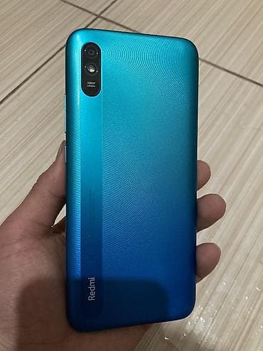 рассрочкк: Redmi, Redmi 9A, Б/у, 32 ГБ, цвет - Синий, 2 SIM — 1