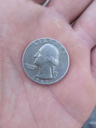 США, 25 центов (Washington Quarter), 1965 г. Описание: - Номинал — 1