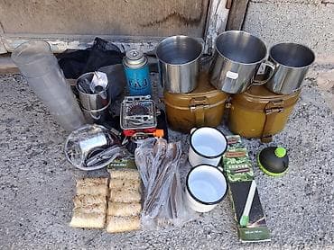 Продам набор туристической посуды и снаряжения для кемпинга/полевой at lalafo.kg Продам набор туристической посуды и снаряжения для кемпинга/полевой