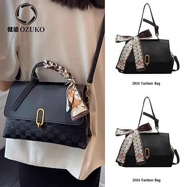 клетчатая: Элегантная женская сумка OZUKO из искусственной кожи, выполненная в — 1