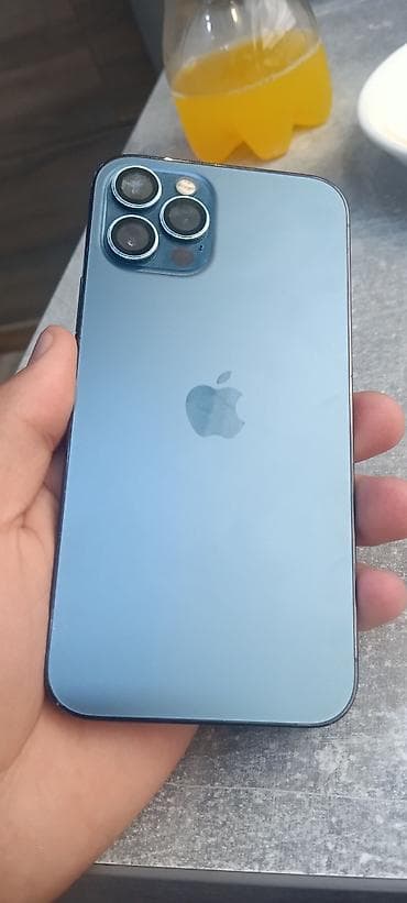 apple iphone 16: IPhone 12 Pro, Б/у, 256 ГБ, Pacific Blue, Защитное стекло, 79 % — 3