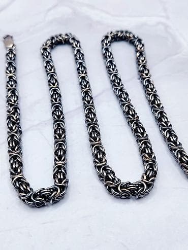 what: Браслет Серебряный Королевское плетение 60 гр 23 см Ручная работа — 8