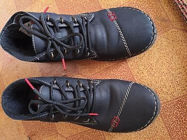 кросовки 45 размер: Ботинки Rieker, модель на шнуровке. - Цвет: черный с контрастной — 3