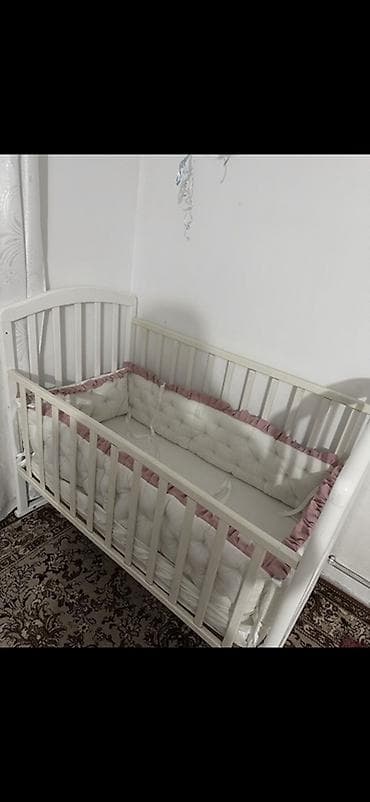 Детская односпальная кровать, Для девочки, С матрасом, Дерево at lalafo.kg Детская односпальная кровать, Для девочки, С матрасом, Дерево
