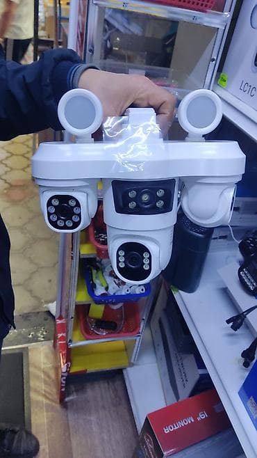 Уличная поворотная IP‑камера видеонаблюдения с двумя объективами и