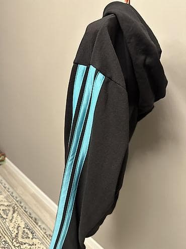 Толстовкалар: Эркектердин толстовкасы, S, M, Adidas, Жаңы, түсү - Кара, Акысыз жеткирүү — 3