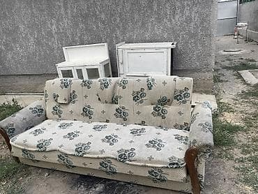мебель из сосны: Комплект мягкой мебели, Б/у, цвет - Белый — 1