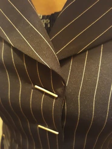 теннисный юбка: Костюм с юбкой, Модель юбки: Прямая, Миди, Пиджак, Корея, XL — 3