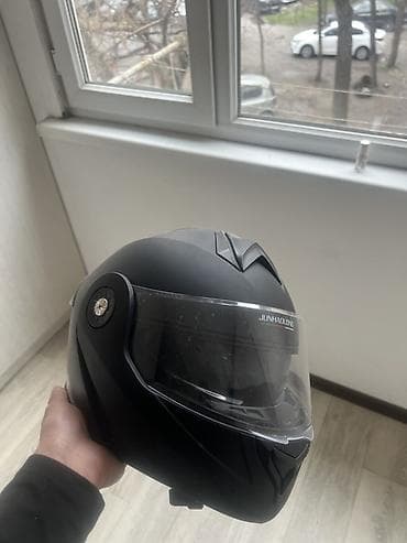 Спорт жана эс алуу: Мотошлем JUNHAOLONG, модульный (flip-up), матовый черный - Тип — 1
