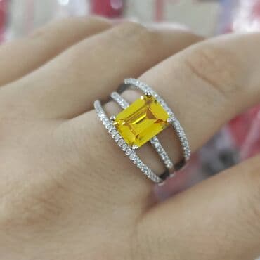 эксклюзивные свадебные пригласительные: Кольцо, Проба 925, Женские, Цирконий, Новый — 2