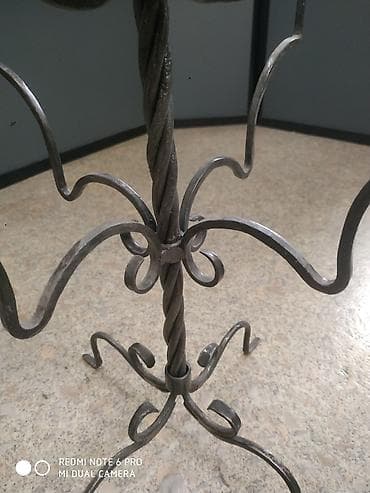 Шамдалдар: Кованый подсвечник, ручная работа. Высота 52 см. Ширина 42 см — 3