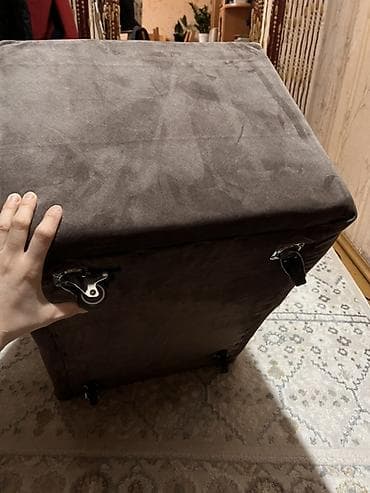 электронный шезлонг: Пуф-банкетка на колесиках - Форма: прямоугольный пуф - Обивка: мягкая — 2