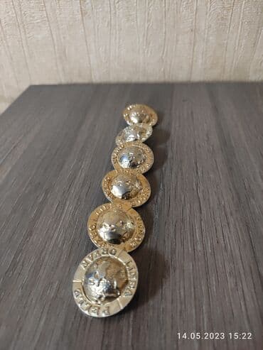 в единственнои экземпляре: Винтажные пуговицы 6 шт период 1980 г латунь — 8