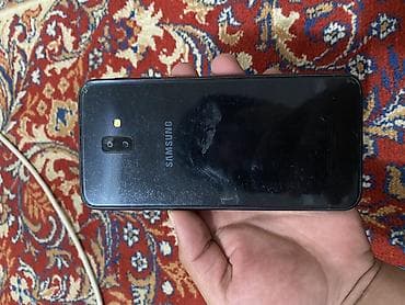 Samsung Galaxy J6 Plus, Б/у, 32 ГБ, цвет - Черный, 2 SIM