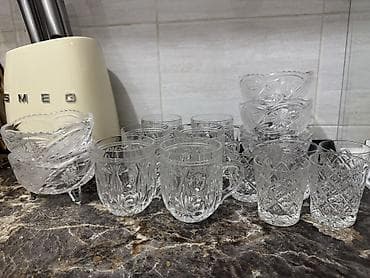 Набор гранёного стекла/хрусталя для сервировки Состав комплекта на