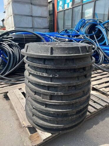 Люк канализационный пластиковый изготавливается из морозостойкой и at lalafo.kg Люк канализационный пластиковый изготавливается из морозостойкой и