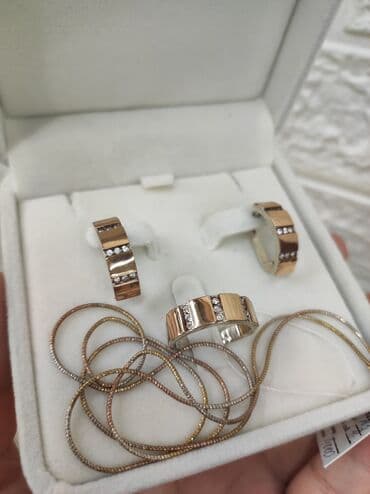 свадебное платье для высокой невесты: Набор украшений, Проба 925, Женские, Новый — 10