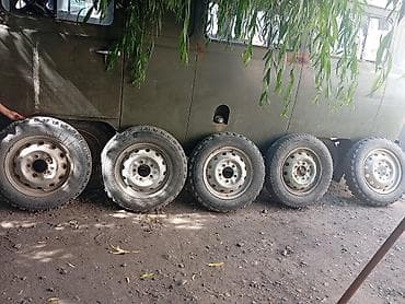 УАЗ: Колеса в сборе 185 / >80 / R 16, Всесезонная, Б/у, Комплект, Внедорожные (АТ/МТ), Железные, отверстий - 6 — 1