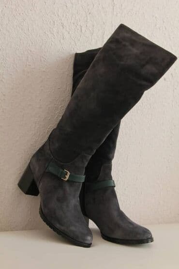 сапоги из натурального меха и кожи: Сапоги замшевые, производство Турция, последний 39,40 размер — 4