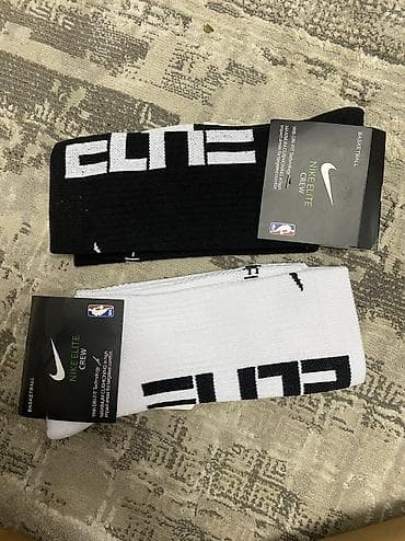 Носки Nike elite Белые и черные Тонкие для баскетбольных носков 1