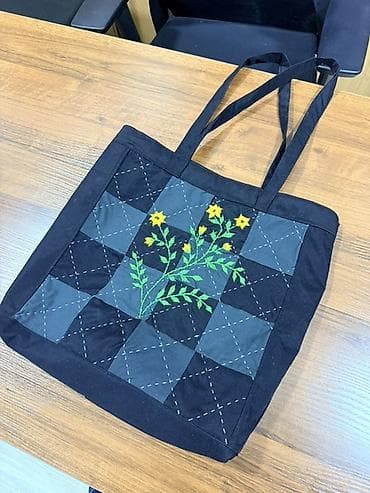 Капчыктар: Хендмейд сумки с вышивкой и аппликациями - Материалы: плотный — 2