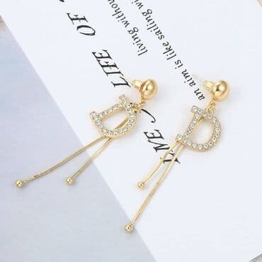 свадебные платья для покрытых: Элегантные серьги Подвески с подвесками-инициалами DD – это эффектное — 3