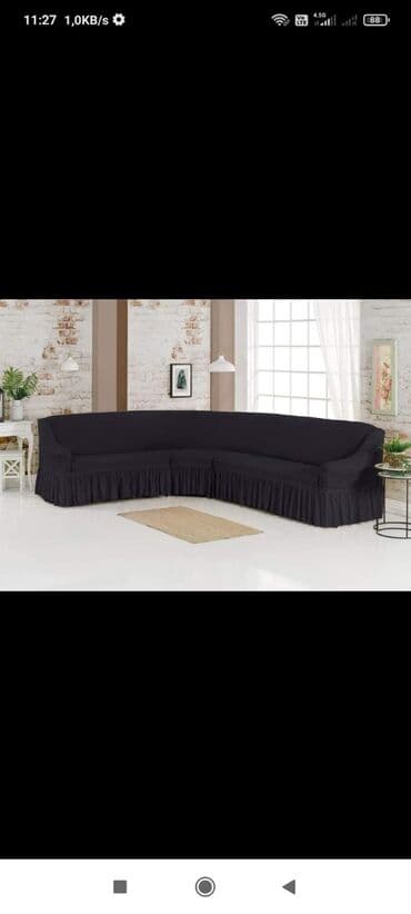 чехол на угловой диван: Угловой диван чихол Жатка кочиства Товар из Турции 3 метр до 8 метр — 4