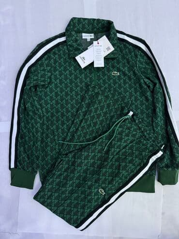 Прокат одежды: Мужской спортивный костюм, L, XL, Lacoste, Новый, цвет - Зеленый, Самовывоз — 1