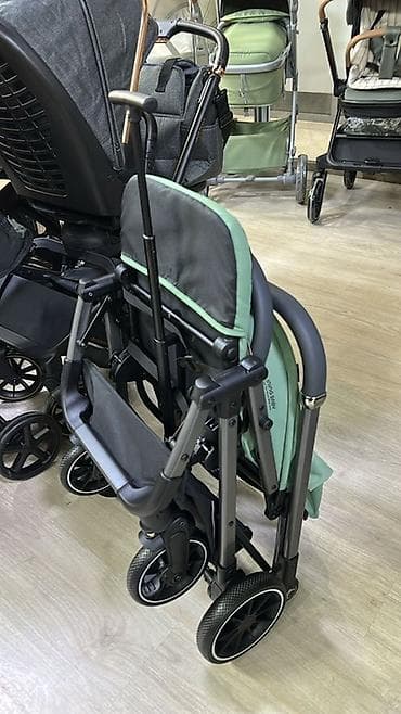 иннинг бейби коляска: Прогулочная коляска INING BABY (цвет мятный) - Легкая складная — 3