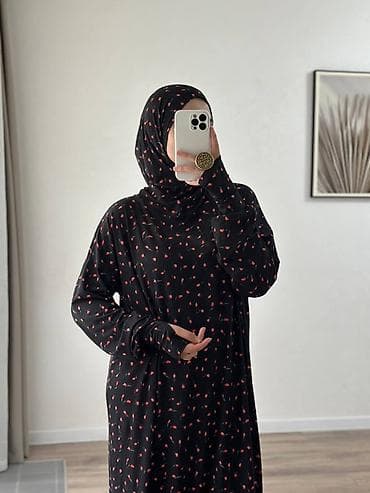 tech fleese: Повседневное платье, Длинная модель, S, M, L — 8