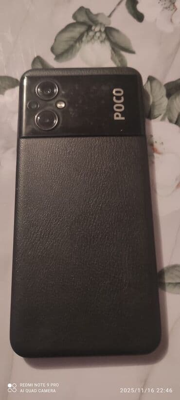 могнитола авто: Poco M5, Б/у, 128 ГБ, цвет - Черный, 2 SIM — 1