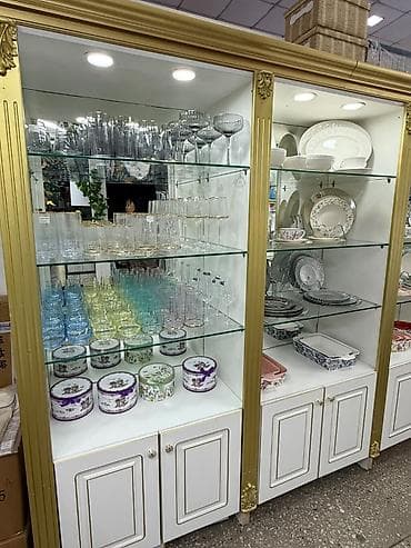 зеркало со шкафчиком: Стеллаж Для посуды, С ящиками, 200 см * 100 см * 35 см, 
Б/у — 2