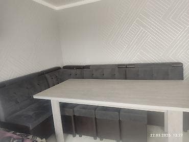 стол для кух: Кухонный стол и стул, цвет - Серый — 3