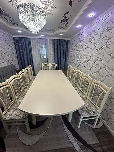 бешик бала: Конок бөлмөсү үчүн үстөл жана отургуч, Колдонулган, түсү - Саргыч боз — 1